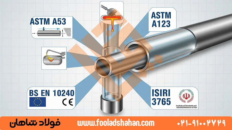 نمادهای استانداردهای بین‌المللی لوله گالوانیزه