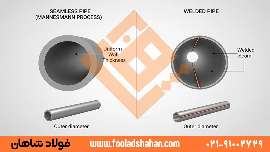 تفاوت لوله مانیسمان و درزدار