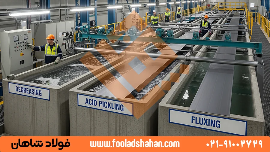 آماده‌سازی سطح ورق گالوانیزه