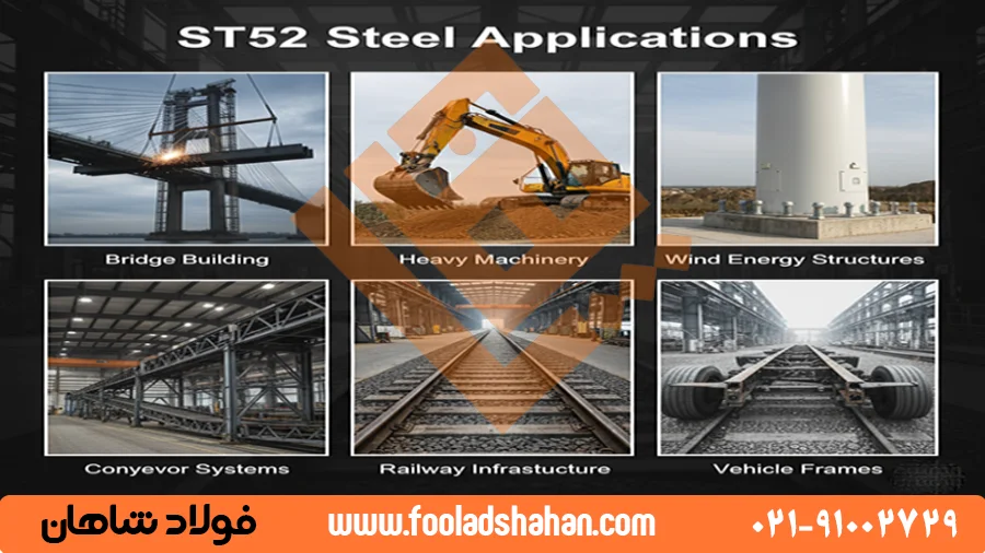 تصویری از کاربردهای ورق ST52 در صنایع مختلف