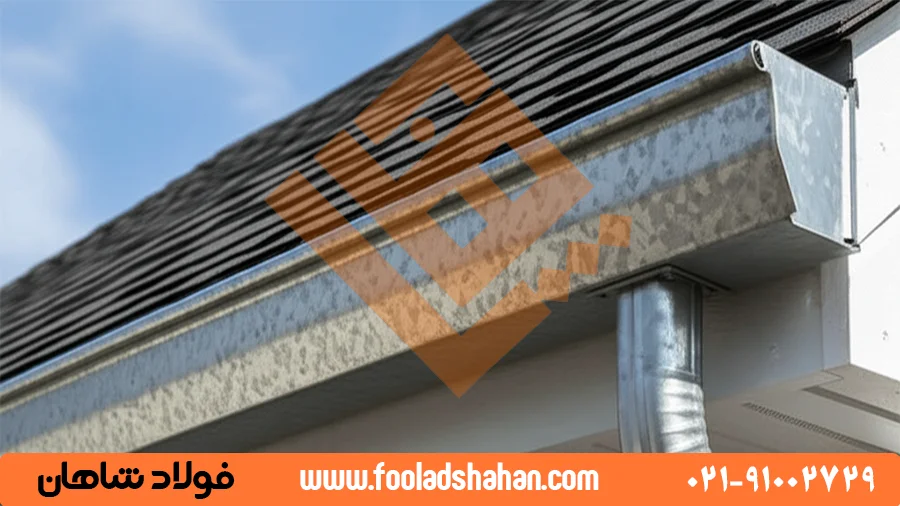 ورق آبرو گالوانیزه نصب شده روی سقف