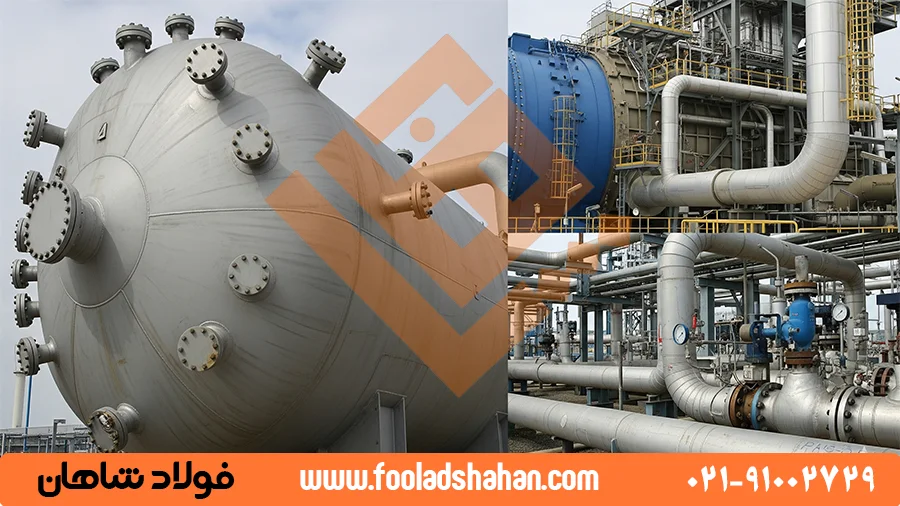 ورق A516 چیست؟ راهنمای جامع فولاد شاهان برای انتخاب و کاربرد در صنایع فولاد و آهنآلات 4 کاربردهای ورق A516 در صنایع نفت، گاز و پتروشیمی