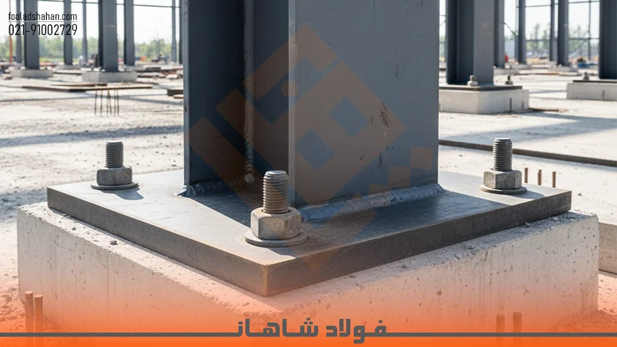کاربرد ورق سیاه به عنوان صفحه ستون در اسکلت فلزی