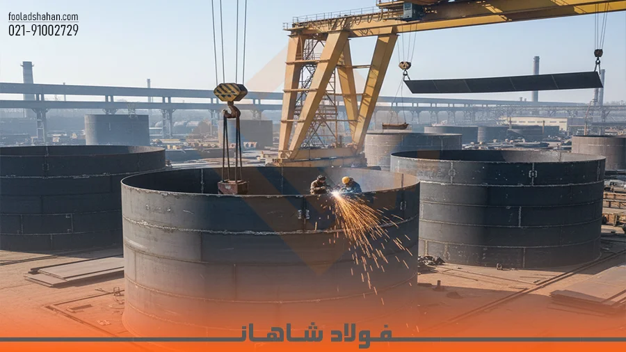 ساخت مخازن صنعتی با استفاده از ورق سیاه
