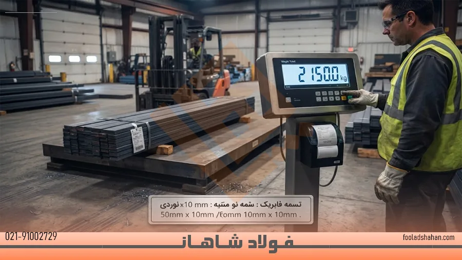 توزین و محاسبه دقیق وزن تسمه نوردی بر روی باسکول صنعتی